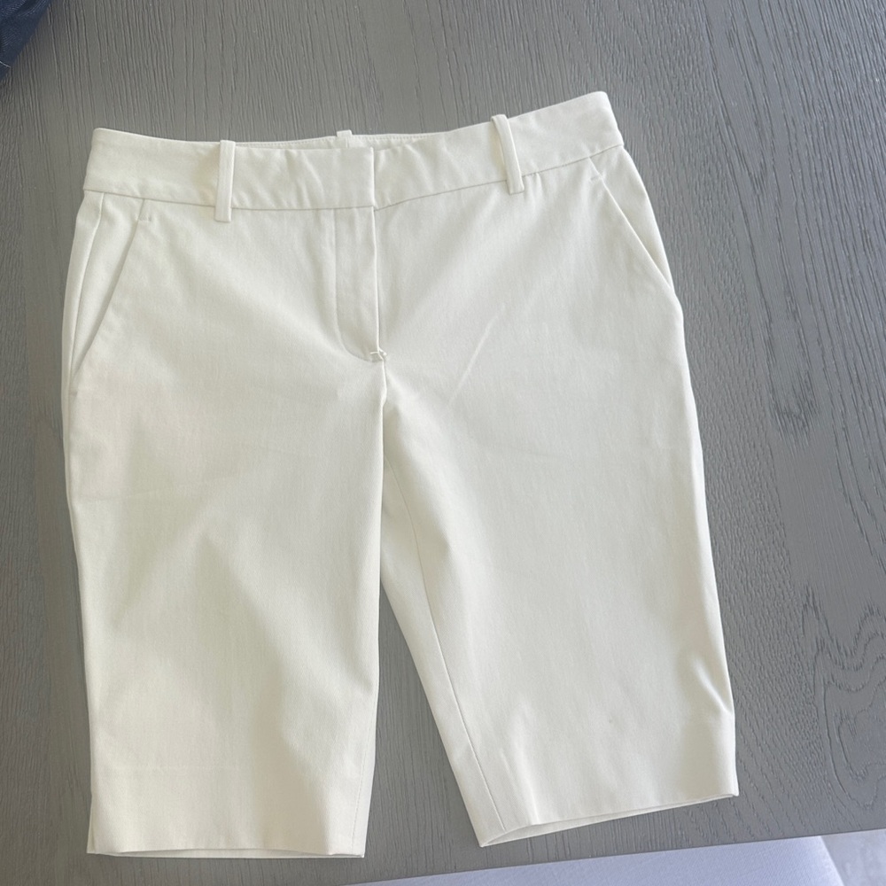 Theory Women's Cream Bermuda Shorts
